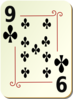 Ornamental Nine Of Clubs Clip Art